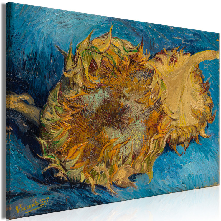 Canvas Art Print Ripe Sunflowers (1-piece) Wide - summer sunflower flowers 137312 additionalImage 2
