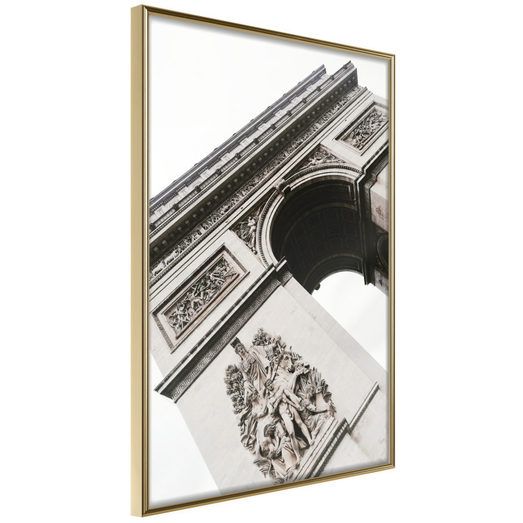 Poster Triumphal Arch - architecture of a historic structure on a white background 137912 additionalImage 3