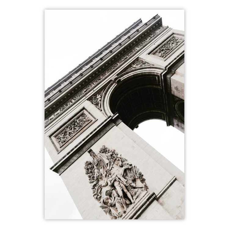 Poster Triumphal Arch - architecture of a historic structure on a white background 137912