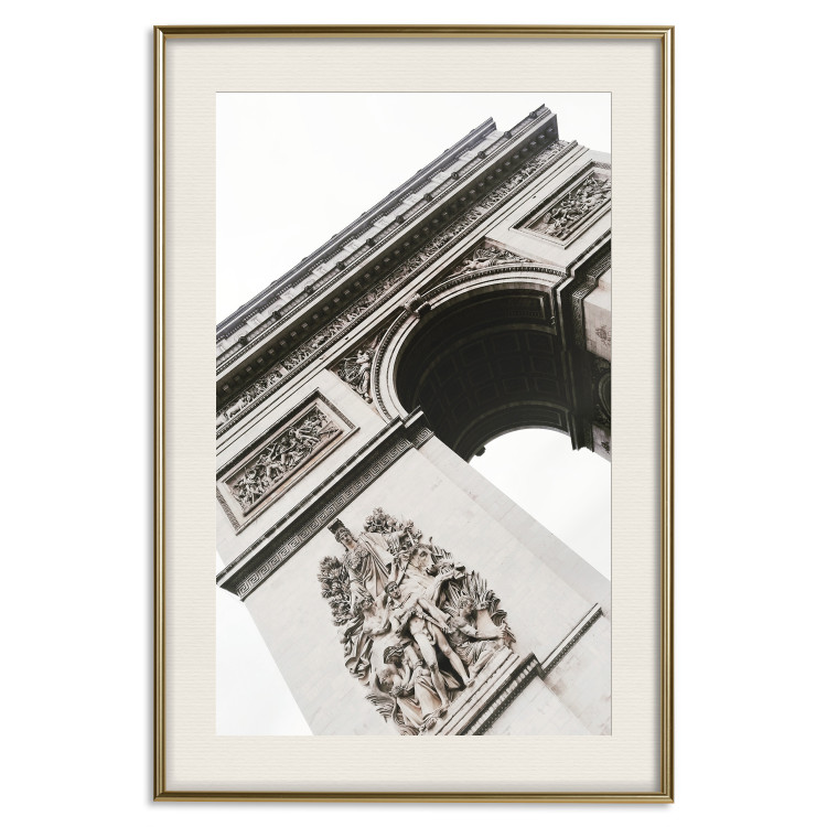 Poster Triumphal Arch - architecture of a historic structure on a white background 137912 additionalImage 16