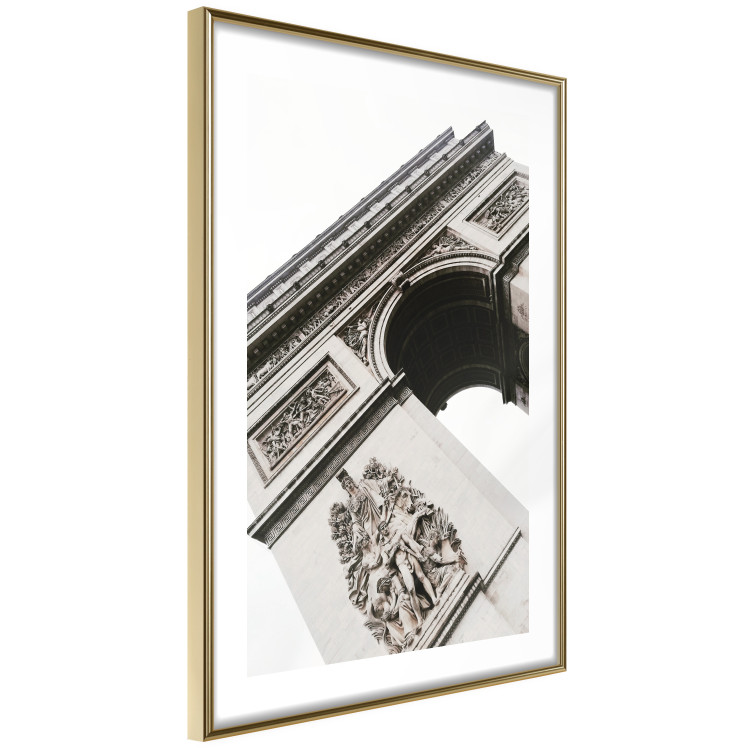 Poster Triumphal Arch - architecture of a historic structure on a white background 137912 additionalImage 5