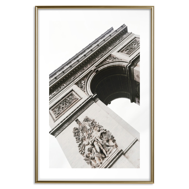 Poster Triumphal Arch - architecture of a historic structure on a white background 137912 additionalImage 18