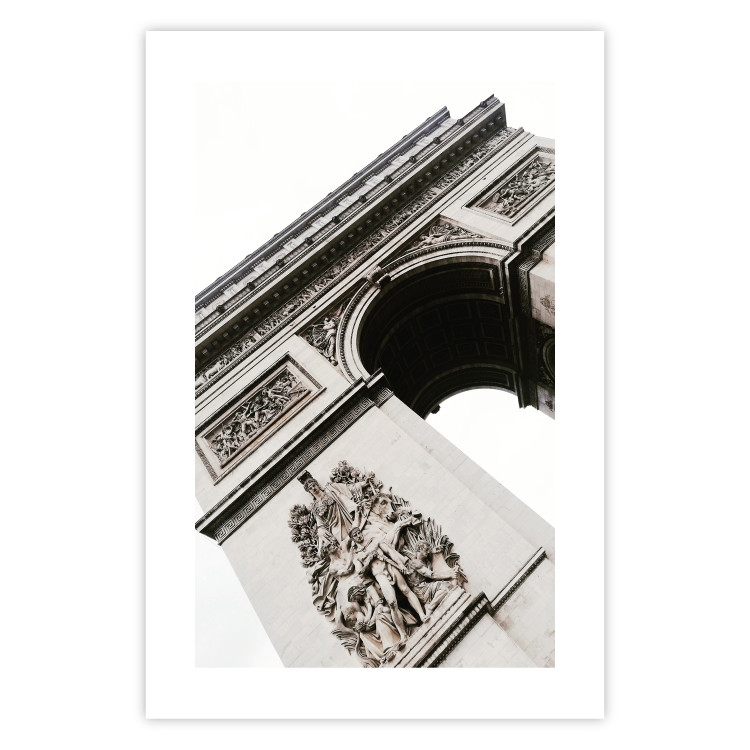 Poster Triumphal Arch - architecture of a historic structure on a white background 137912 additionalImage 13