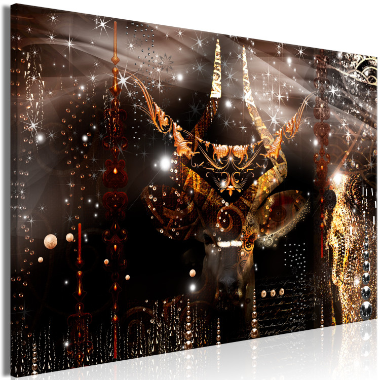 Canvas Print Great Kudu (1-piece) wide - glamorous abstraction with antelope 138512 additionalImage 2