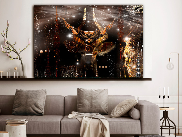 Canvas Print Great Kudu (1-piece) wide - glamorous abstraction with antelope 138512 additionalImage 3