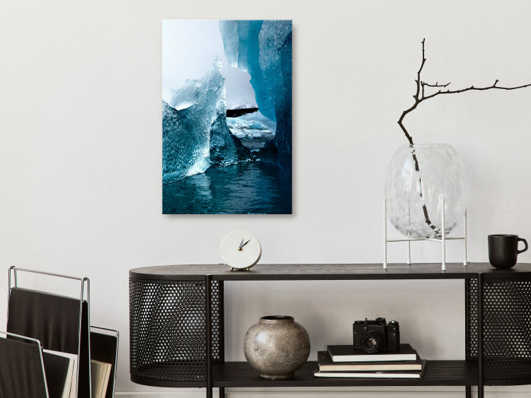 Canvas Print Icy Abstraction (1-piece) Vertical - winter landscape with water 138712 additionalImage 3
