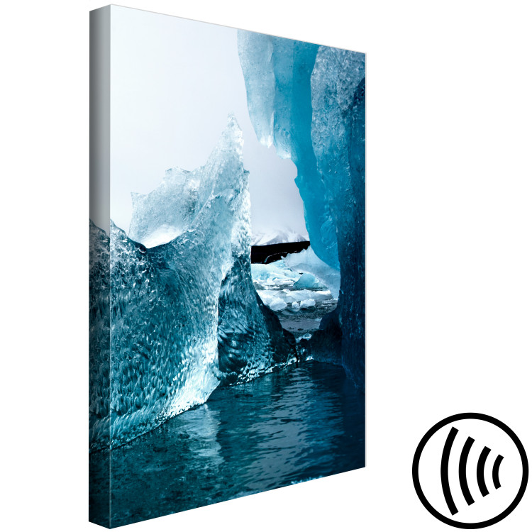 Canvas Print Icy Abstraction (1-piece) Vertical - winter landscape with water 138712 additionalImage 6