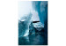 Canvas Print Icy Abstraction (1-piece) Vertical - winter landscape with water 138712