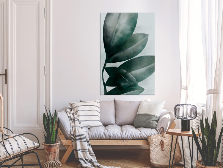 Canvas Art Print Olive Tree Leaves (1-piece) Vertical - landscape with botanical motif 142312 additionalImage 3