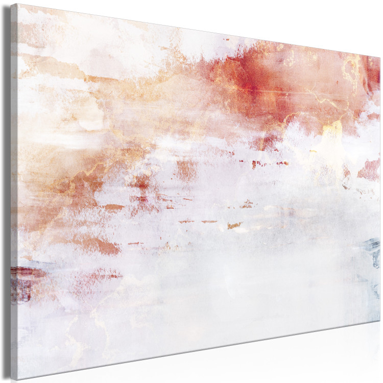 Canvas Art Print Flow of Energy (1-piece) - abstraction in white-orange background 145312 additionalImage 2