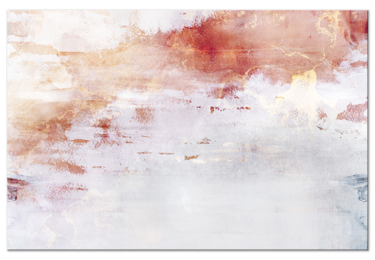 Canvas Art Print Flow of Energy (1-piece) - abstraction in white-orange background 145312