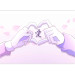 Wall Mural Anime Love - Purple Hand Drawn Heart Graphic Drawn in Manga Style 145512 additionalThumb 3