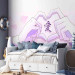 Wall Mural Anime Love - Purple Hand Drawn Heart Graphic Drawn in Manga Style 145512 additionalThumb 6