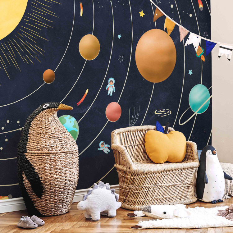 Photo Wallpaper Colorful Solar System - Galaxy With Colorful Planets and Stars 149212 additionalImage 5