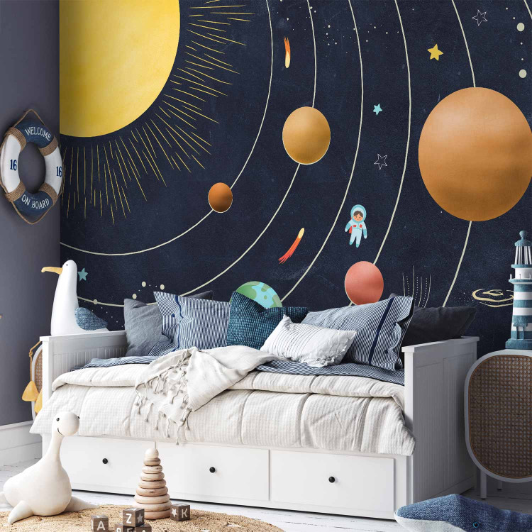 Photo Wallpaper Colorful Solar System - Galaxy With Colorful Planets and Stars 149212 additionalImage 7