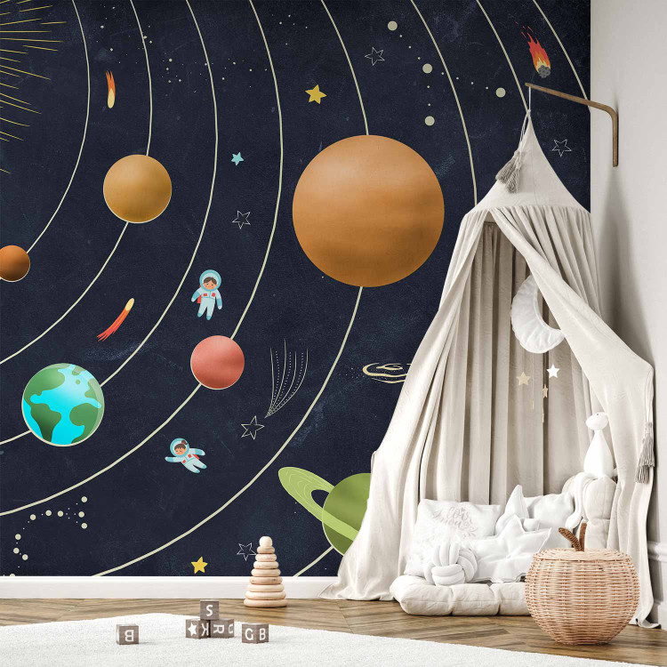 Photo Wallpaper Colorful Solar System - Galaxy With Colorful Planets and Stars 149212 additionalImage 6