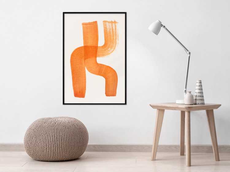Wall Poster Abstract Composition - Duo of Shapes in Light Orange 149712 additionalImage 12