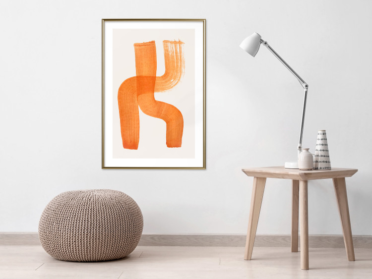 Wall Poster Abstract Composition - Duo of Shapes in Light Orange 149712 additionalImage 14