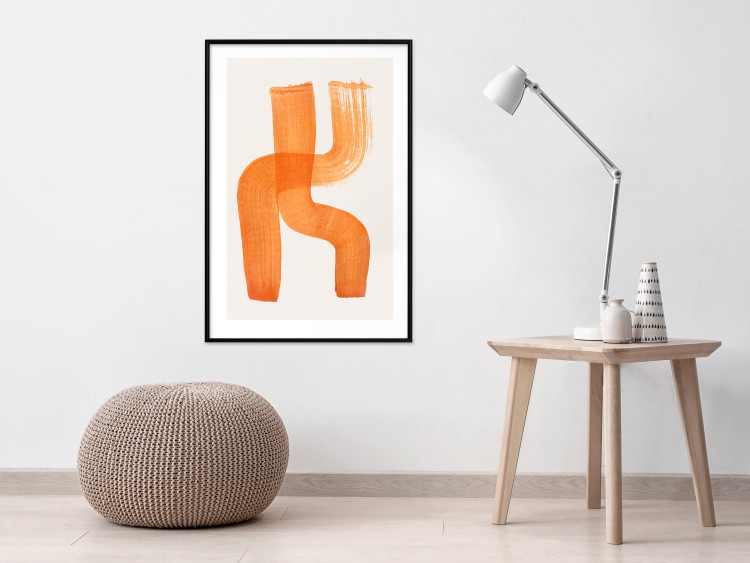Wall Poster Abstract Composition - Duo of Shapes in Light Orange 149712 additionalImage 13