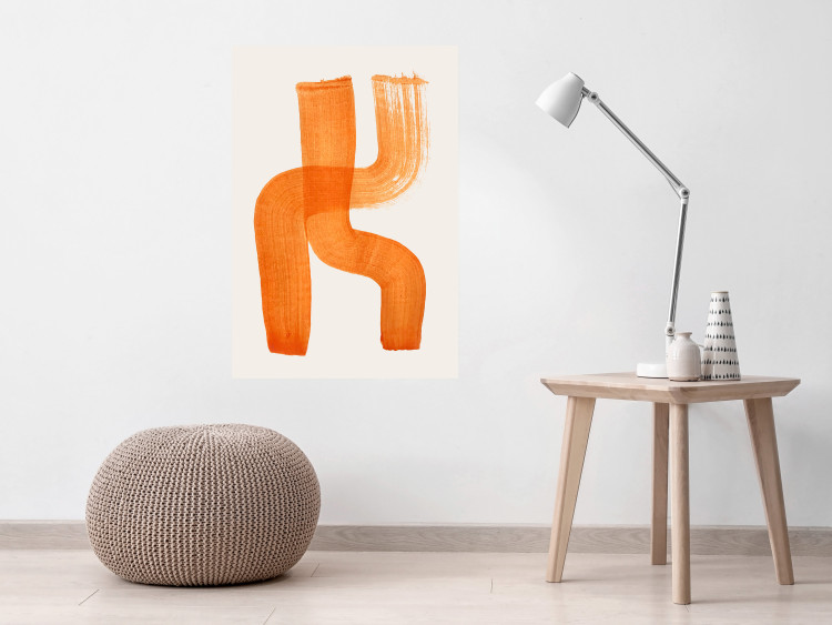 Wall Poster Abstract Composition - Duo of Shapes in Light Orange 149712 additionalImage 10