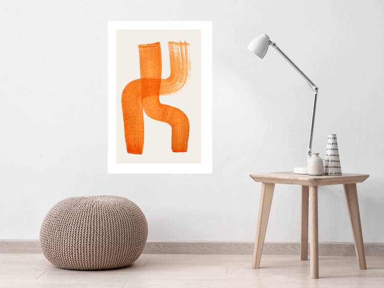 Wall Poster Abstract Composition - Duo of Shapes in Light Orange 149712 additionalImage 11