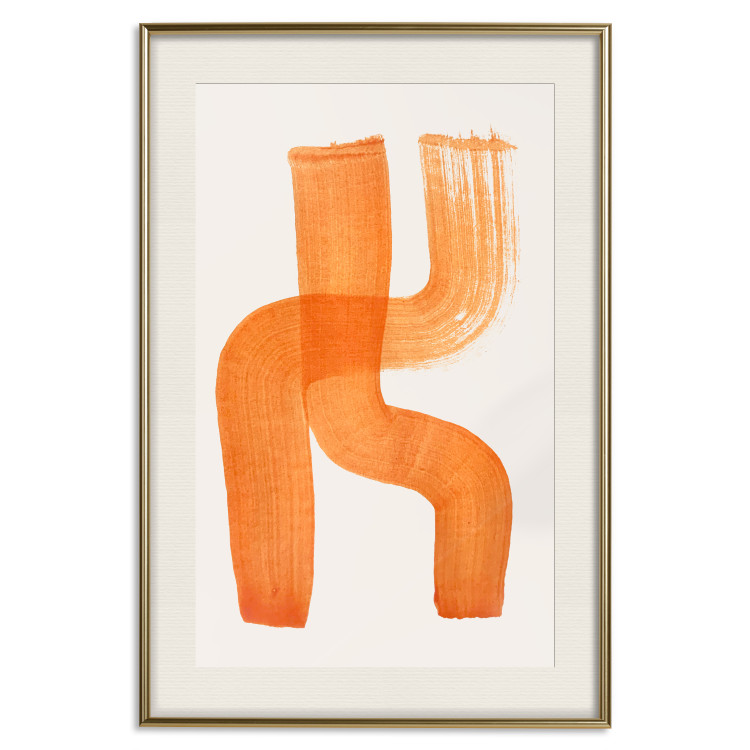Wall Poster Abstract Composition - Duo of Shapes in Light Orange 149712 additionalImage 27