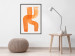 Wall Poster Abstract Composition - Duo of Shapes in Light Orange 149712 additionalThumb 12