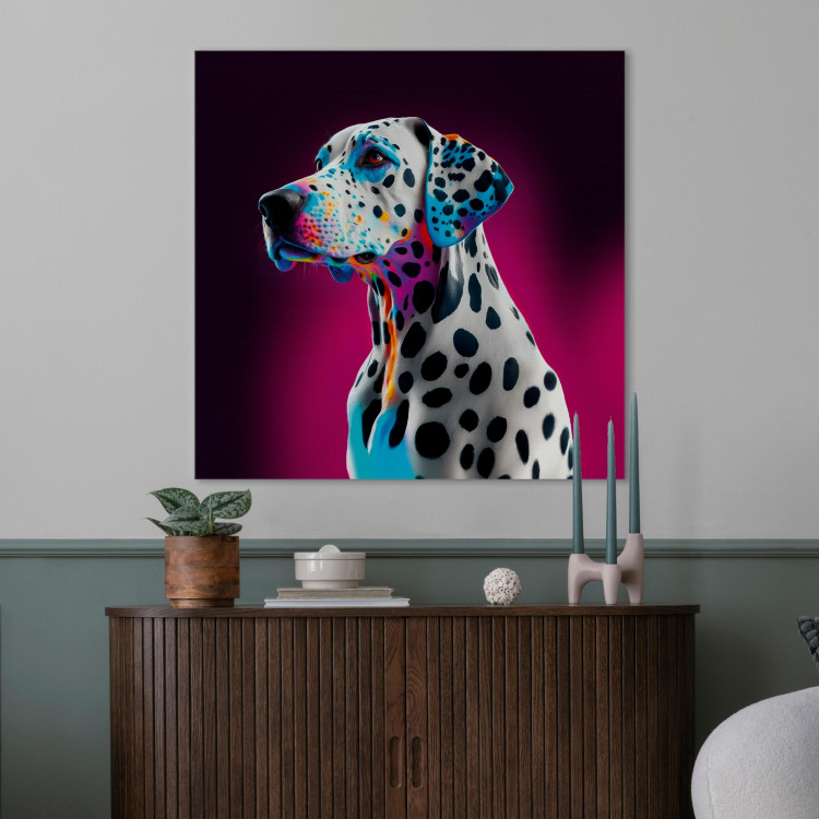 Canvas AI Dalmatian Dog - Spotted Animal in a Pink Room - Square 150212 additionalImage 5