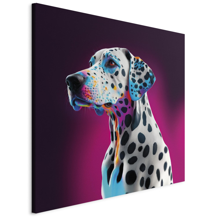Canvas AI Dalmatian Dog - Spotted Animal in a Pink Room - Square 150212 additionalImage 2