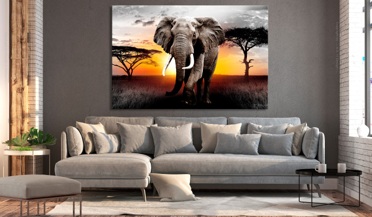 Large canvas print Elephant on the Savannah [Large Format] 150812 additionalImage 6