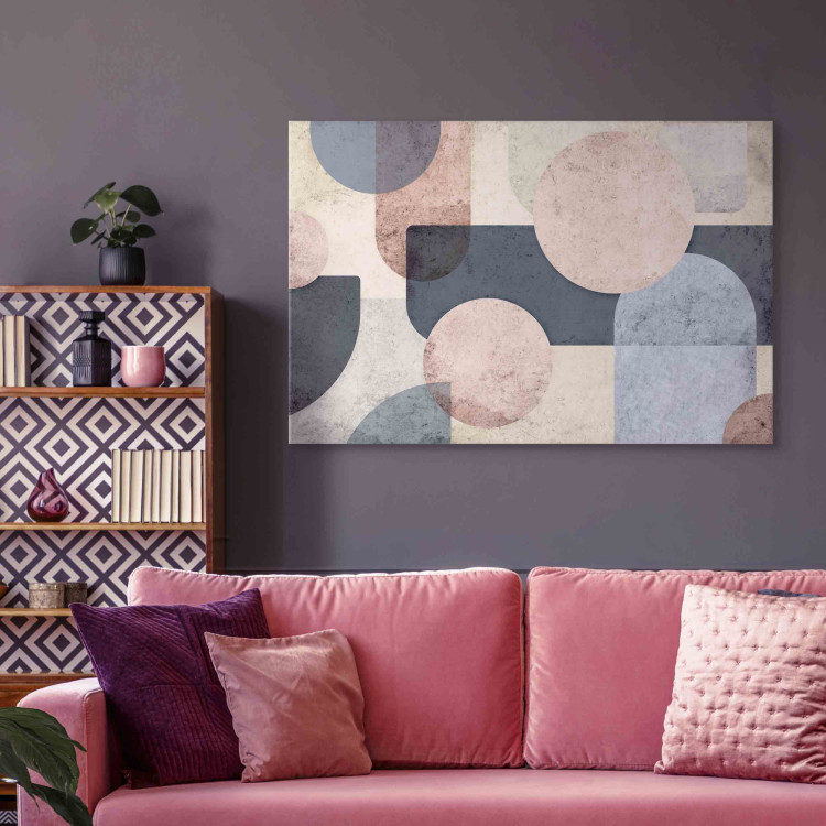 Canvas Print Geometric Disorder - An Abstract Composition of Pastel Shapes 151212 additionalImage 3