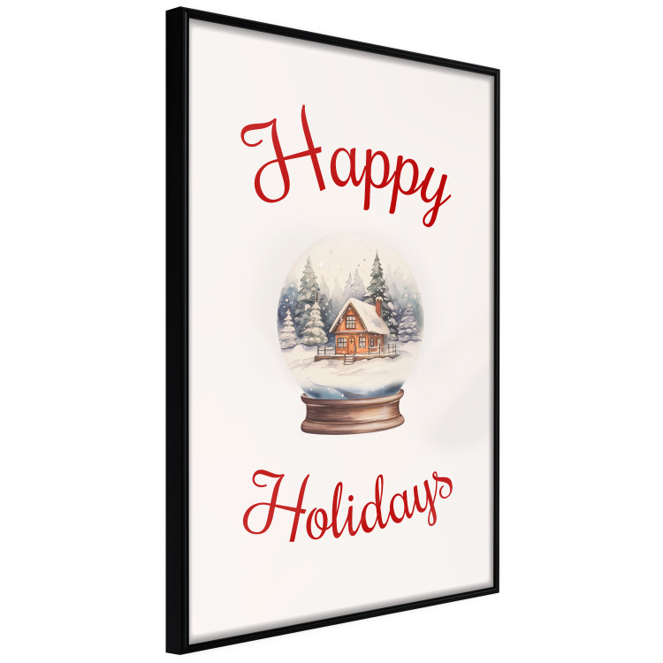 Wall Poster Christmas Land - Watercolor Snow Globe With House and Christmas Trees 151712 additionalImage 6