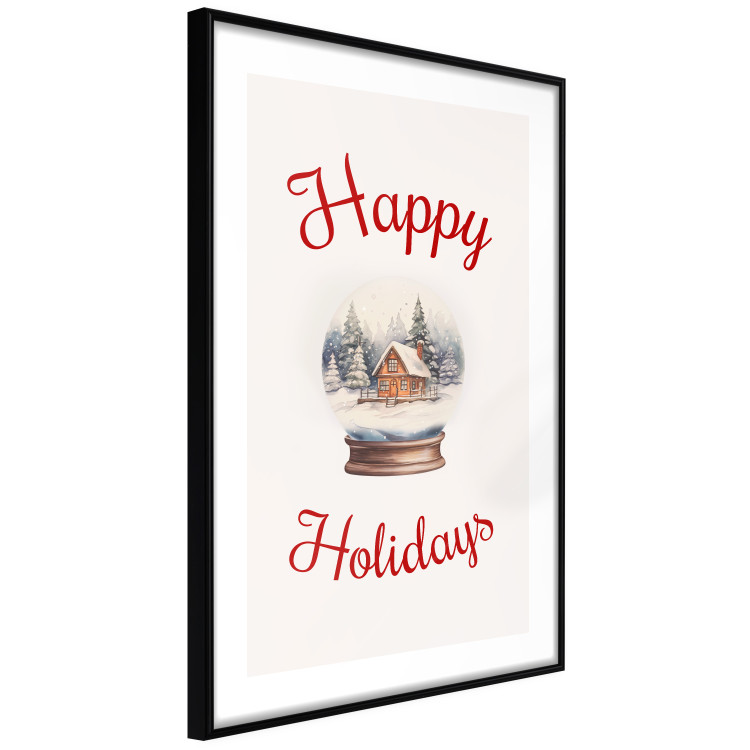 Wall Poster Christmas Land - Watercolor Snow Globe With House and Christmas Trees 151712 additionalImage 8