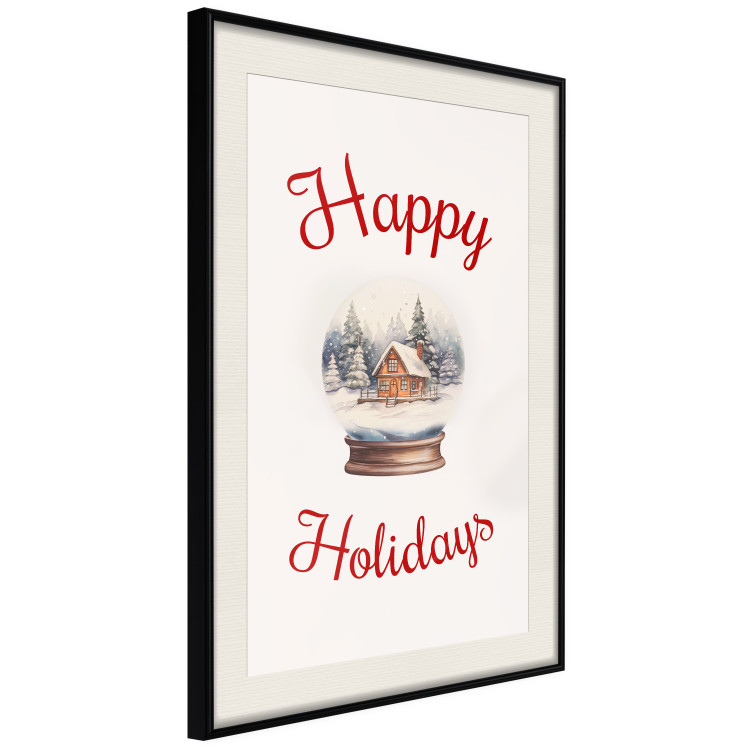 Wall Poster Christmas Land - Watercolor Snow Globe With House and Christmas Trees 151712 additionalImage 7