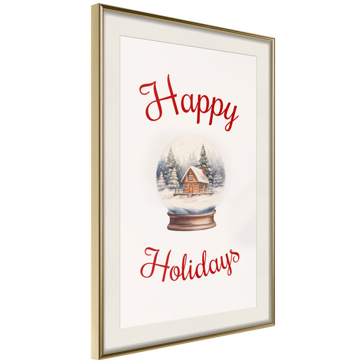 Wall Poster Christmas Land - Watercolor Snow Globe With House and Christmas Trees 151712 additionalImage 10