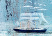 Canvas Blue Water - A Sailing Ship Floating on Foamy Ocean Waves 151812 additionalThumb 5