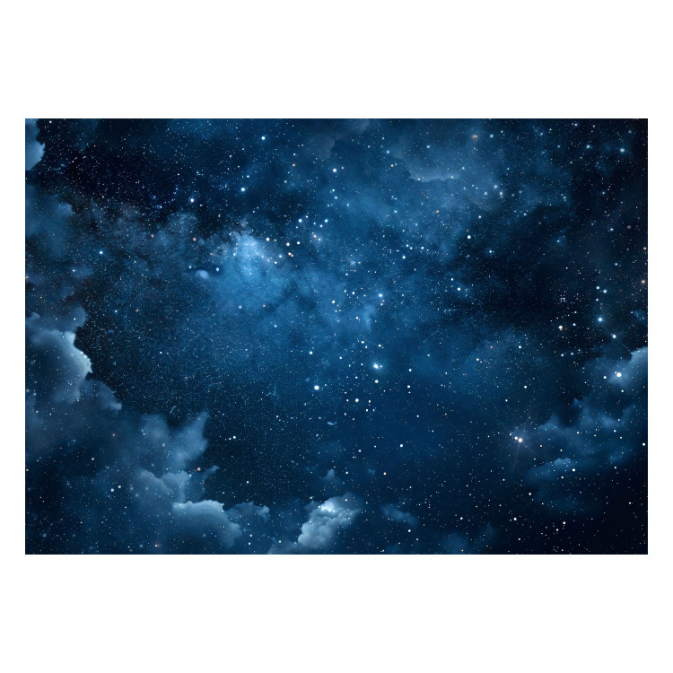 Wall Mural Starry Sky - Pattern With Milky Way in Navy Blue Colors 159912 additionalImage 1