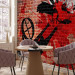 Photo Wallpaper Hunted - Street Art Mural on a Red Brick Surface 60512 additionalThumb 7