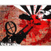 Photo Wallpaper Hunted - Street Art Mural on a Red Brick Surface 60512 additionalThumb 5