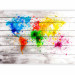 Wall Mural Coloured spots - world map created in a pattern of multicoloured spots 90212 additionalThumb 5