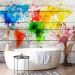 Wall Mural Coloured spots - world map created in a pattern of multicoloured spots 90212 additionalThumb 8