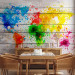 Wall Mural Coloured spots - world map created in a pattern of multicoloured spots 90212 additionalThumb 4
