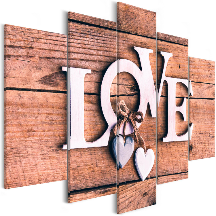 Canvas Wooden Letters (5-Parts) Wide 106922 additionalImage 2