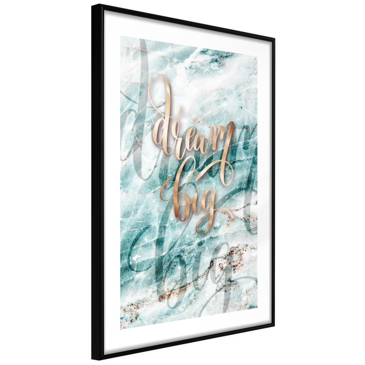 Poster Dream big - composition with golden text on a marble-textured background 114322 additionalImage 13