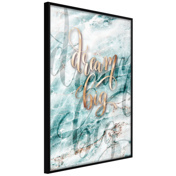 Poster Dream big - composition with golden text on a marble-textured background 114322 additionalImage 10