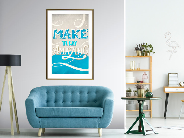 Poster Make today amazing - motivational English quote on a decorative background 114422 additionalImage 15