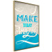 Poster Make today amazing - motivational English quote on a decorative background 114422 additionalThumb 2