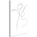 Canvas Art Print Expression of Lines (1-part) - Silhouette Shape on Black and White Background 115222 additionalThumb 2