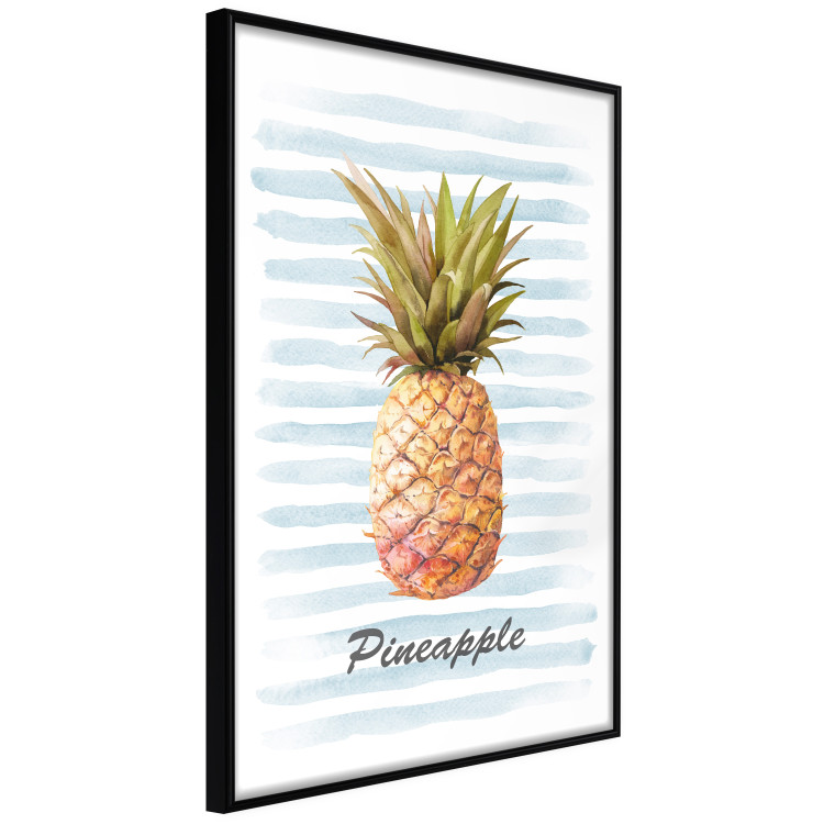 Poster Pineapple and Stripes - colorful composition with a tropical fruit and text 115322 additionalImage 9