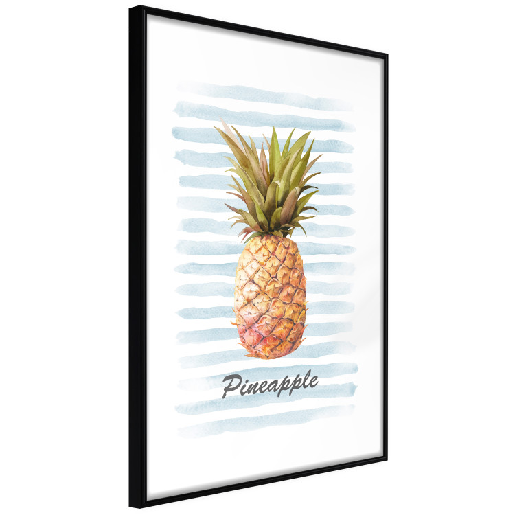 Poster Pineapple and Stripes - colorful composition with a tropical fruit and text 115322 additionalImage 12
